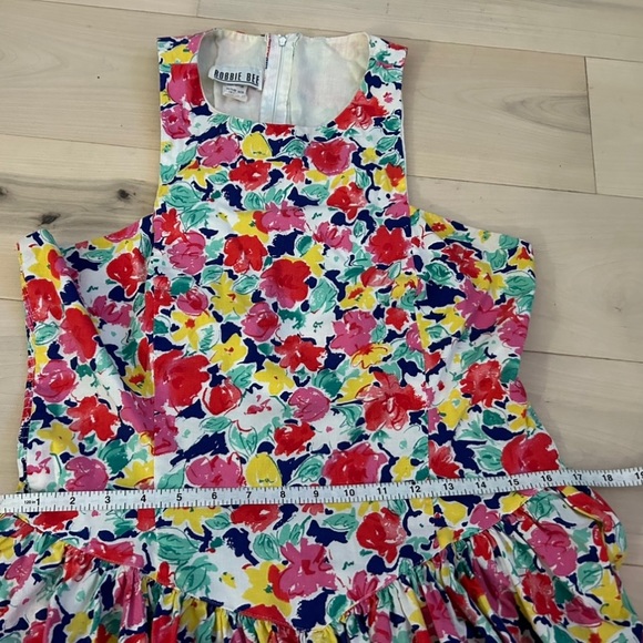 Vintage Robbie Bee 100% Cotton Floral Dress Size 10 - Picture 10 of 15